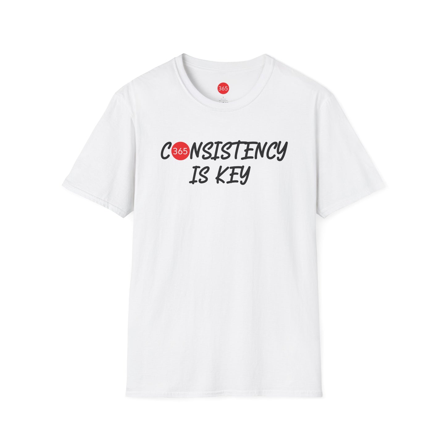 J365 - Consistency is Key! Unisex T-Shirt, Motivational Tee, Fitness Shirt, Casual Wear, Gift for Him and Her
