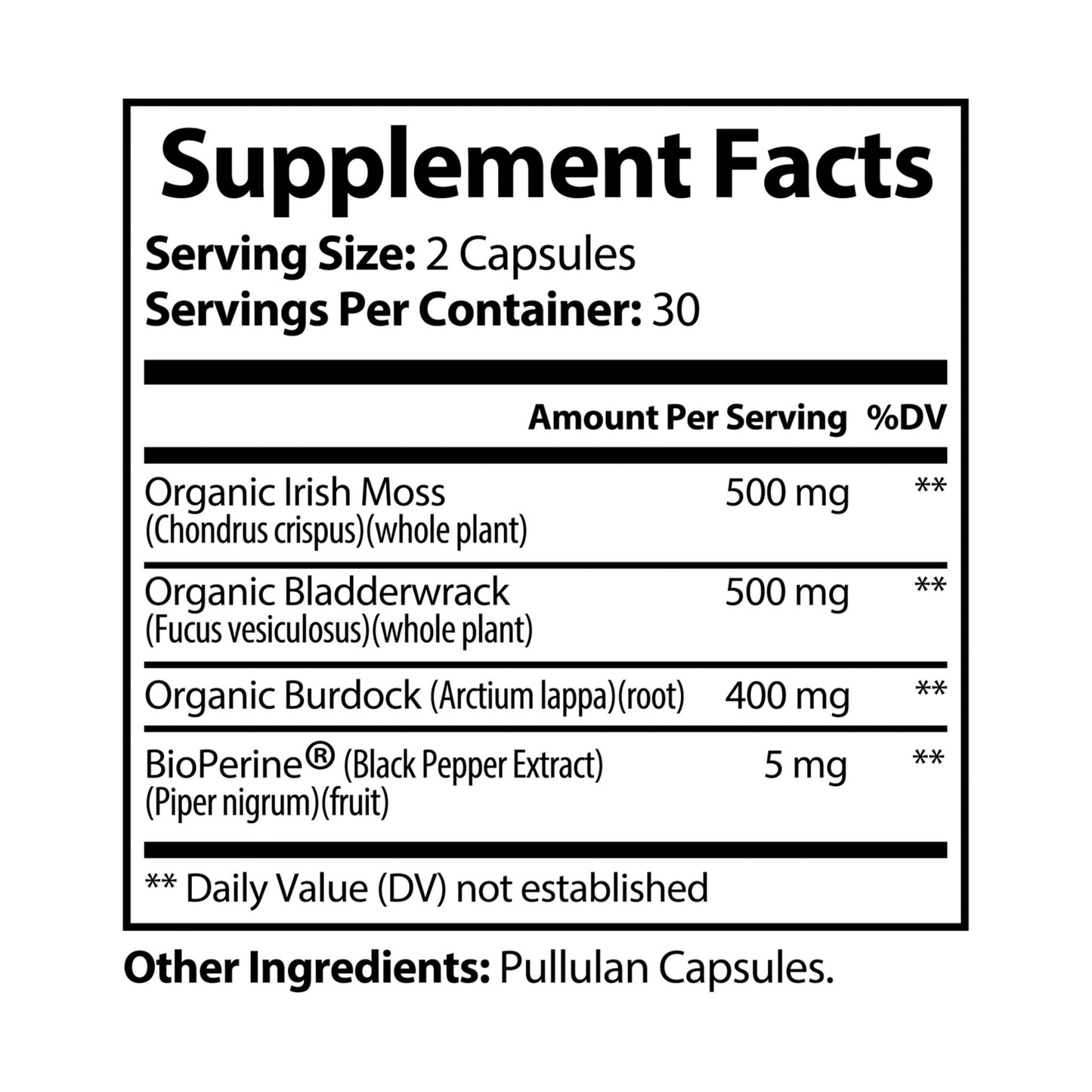 JOURNEY 365 - Sea Moss Supplement (60 Capsules)