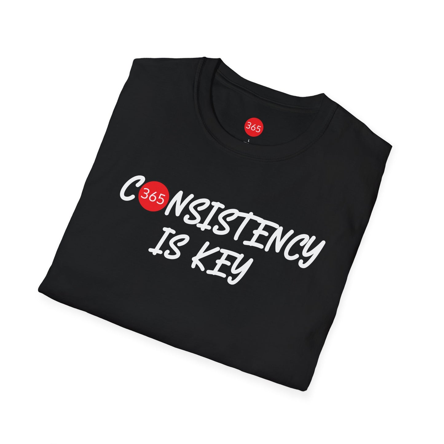 J365 - Consistency is Key! Unisex T-Shirt, Motivational Tee, Fitness Shirt, Casual Wear, Gift for Him and Her