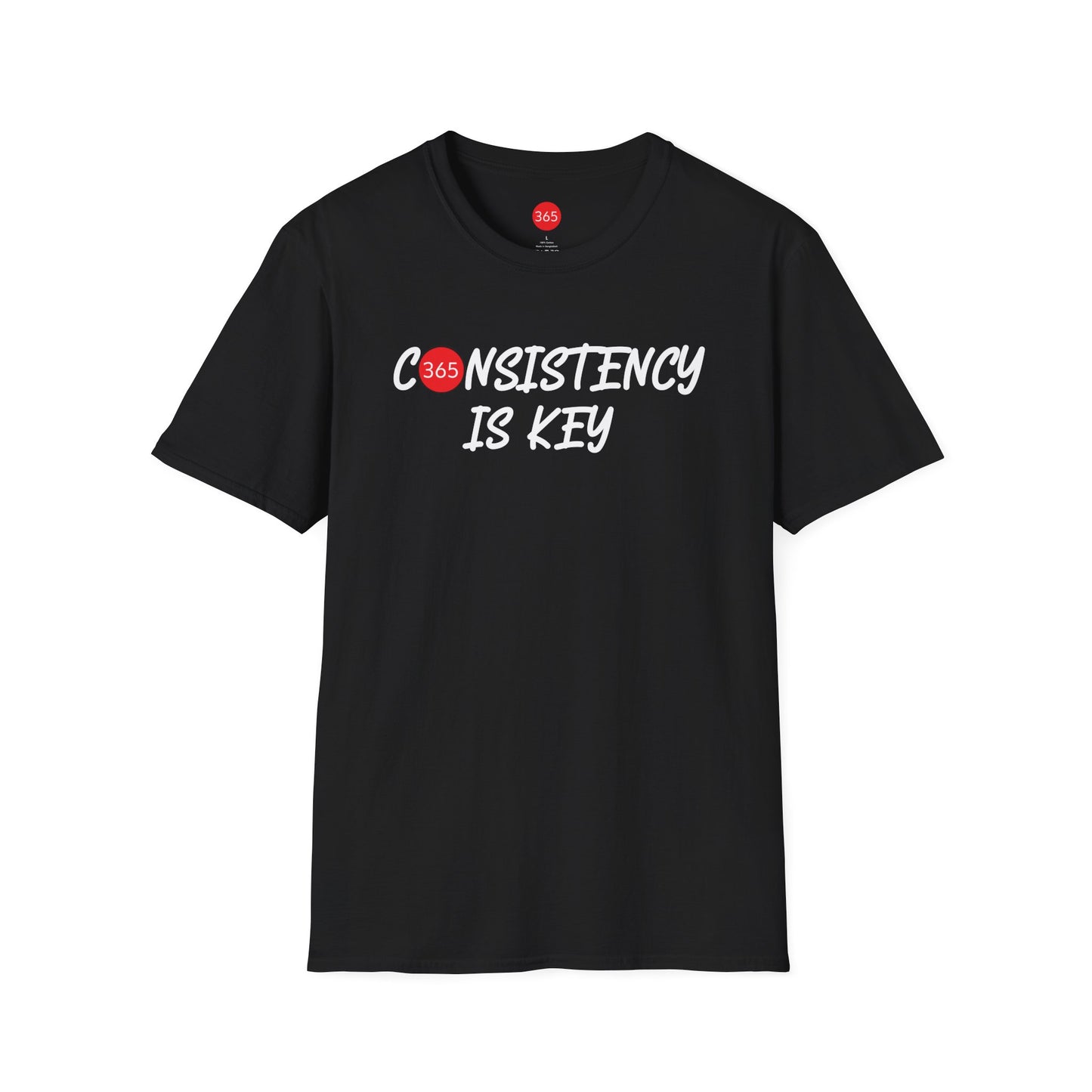 J365 - Consistency is Key! Unisex T-Shirt, Motivational Tee, Fitness Shirt, Casual Wear, Gift for Him and Her