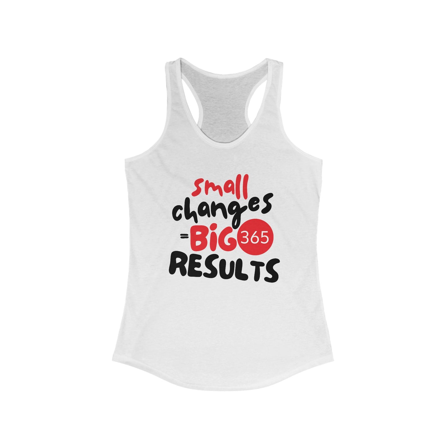 J365 - Small Changes, BIG Results - Women's Racerback Tank - Fitness Apparel