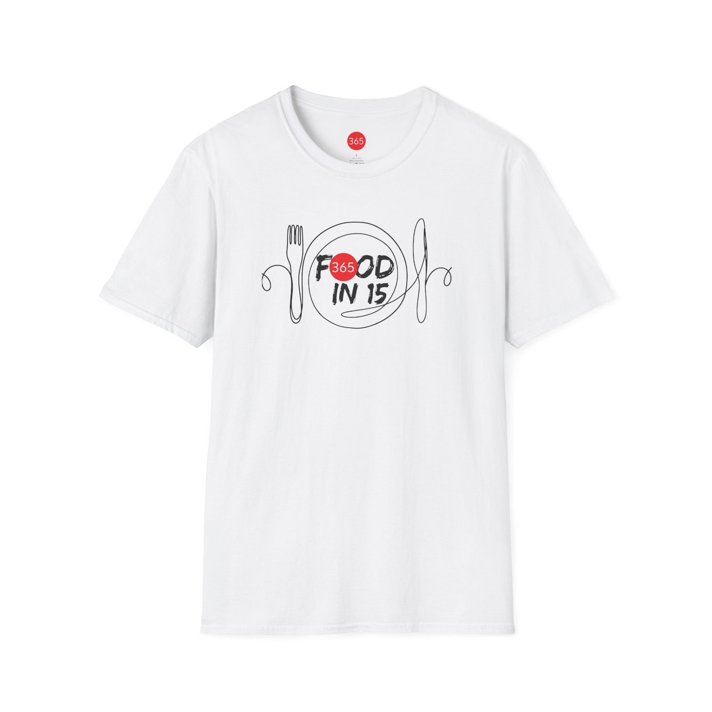 J365 - Food in 15!  Unisex T-Shirt, Motivational Tee, Fitness Shirt, Casual Wear, Gift for Him and Her