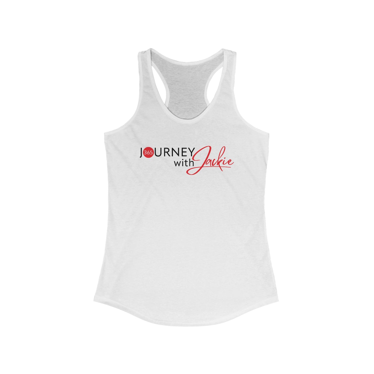 J365 with Jackie - Women's Racerback Tank - Fitness Apparel, Gym Wear, Workout Gear, Motivational Shirt, Fitness Gifts