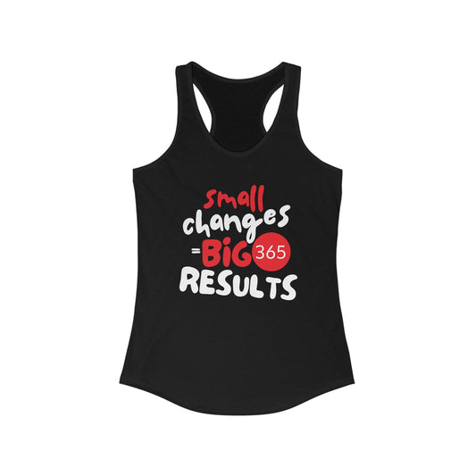 J365 - Small Changes, BIG Results - Women's Racerback Tank - Fitness Apparel