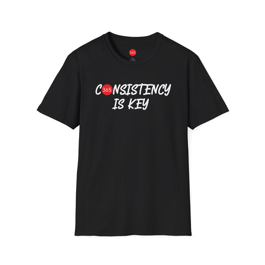 J365 - Consistency is Key!  Unisex T-Shirt, Motivational Tee, Fitness Shirt, Casual Wear, Gift for Him and Her